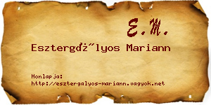 Esztergályos Mariann névjegykártya