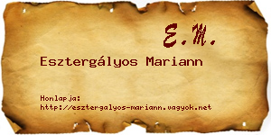 Esztergályos Mariann névjegykártya