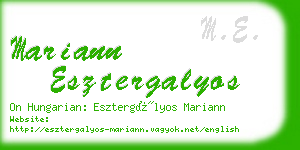 mariann esztergalyos business card